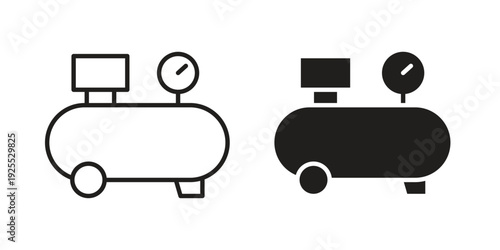 Compressor icon vector isolated on white background. Simple icon set.