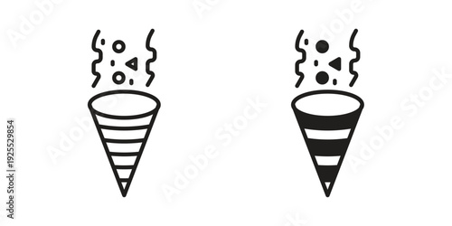 Confetti icon vector isolated on white background. Simple icon set.