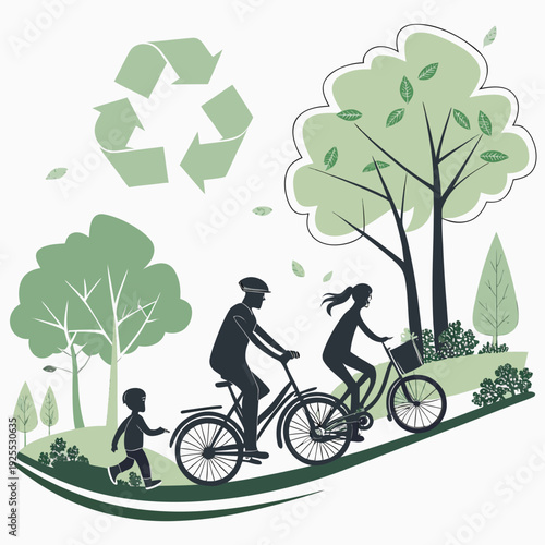 Family enjoying a day outdoors in a park