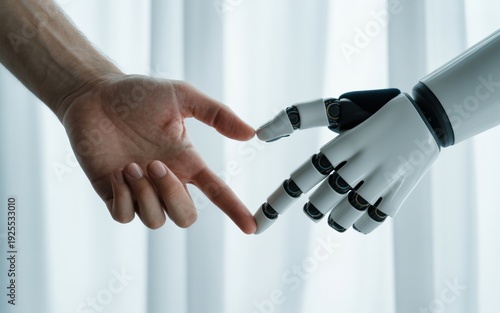 Human Hand and Robotic Hand Forming a Heart Shape, Expressing Connection, Empathy, and Human-AI Partnership in Technology.