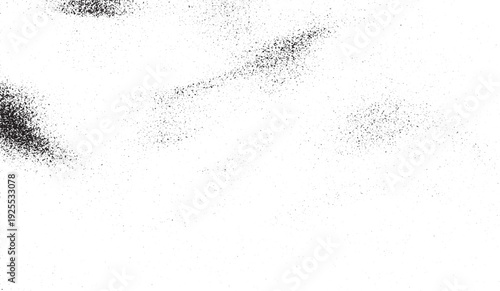 Abstract background with scattered black particles, dust, or grunge texture on transparent grid