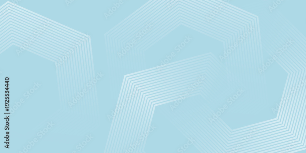 Fototapeta premium Soft Pastel Blue Minimalist Background with Subtle Geometric Outlines. vector illustration