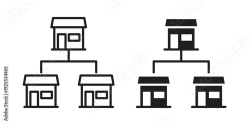 Franchise icon vector isolated on white background. Simple icon set.