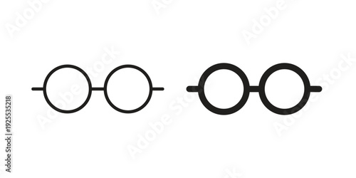 Glasses icon vector isolated on white background. Simple icon set.