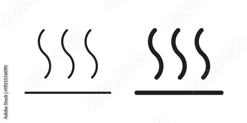 Heat icon vector isolated on white background. Simple icon set.