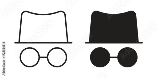 Incognito icon vector isolated on white background. Simple icon set.