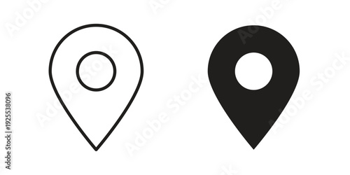 Map icon vector isolated on white background. Simple icon set.