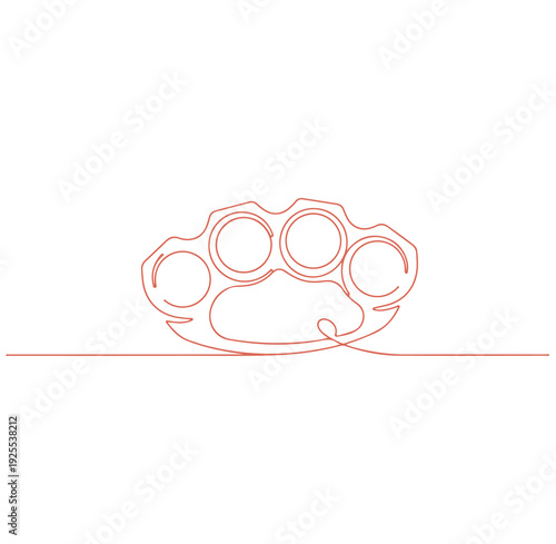 Brass Knuckles Vector Illustration Metallic Knuckle Duster Weapon Icon Design. Realistic Brass Knuckles Isolated on White - Professional Vector Weapon Graphic. Knuckle Dusters Vector Art