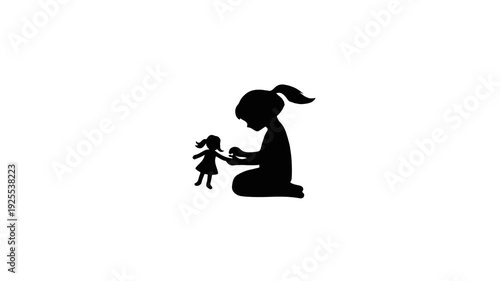 Video Girl Carrying a Doll