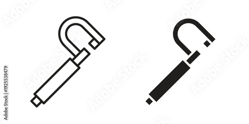 Micrometer icon vector isolated on white background. Simple icon set.