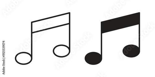 Music icon vector isolated on white background. Simple icon set.
