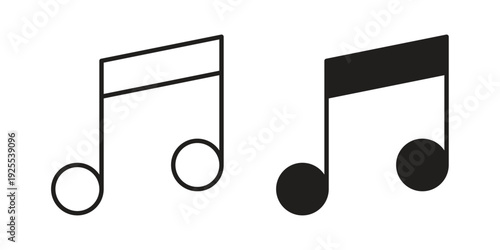 Music icon vector isolated on white background. Simple icon set.