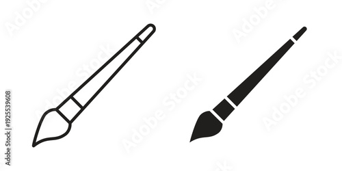 Paint brush icon vector isolated on white background. Simple icon set.