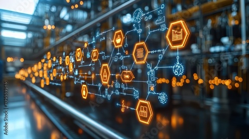 Smart factory digitalization process optimization, automation, and data visualization in industrial setting
