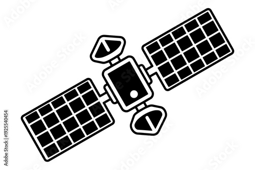 Space Satellite Solid Glyph Icon