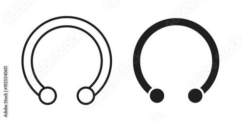 Piercing icon vector isolated on white background. Simple icon set.