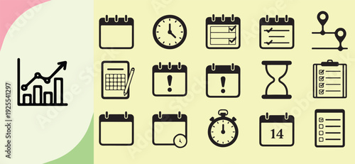 Classic Calendar and Checklist Icon Pack