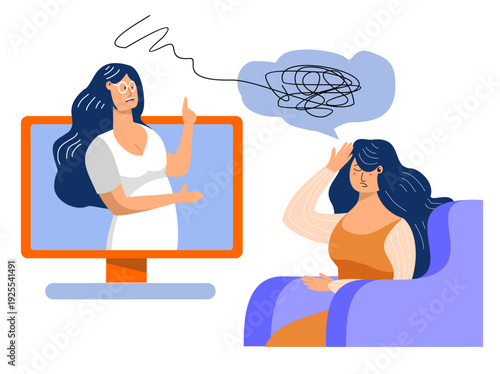 Illustration of mental health or sharing session