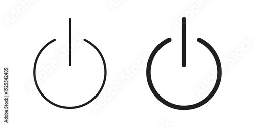 Power icon vector isolated on white background. Simple icon set.