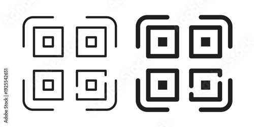 Qrcode icon vector isolated on white background. Simple icon set.