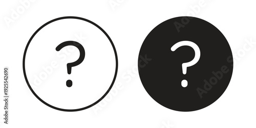 Question icon vector isolated on white background. Simple icon set.