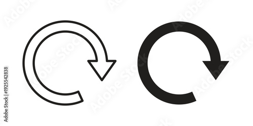 Redo icon vector isolated on white background. Simple icon set.