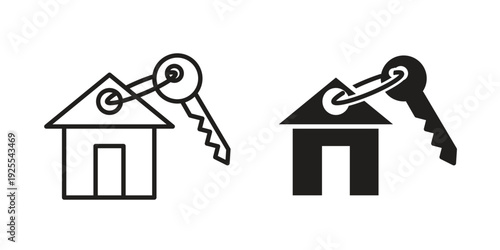 Selling or rent home icon vector isolated on white background. Simple icon set.