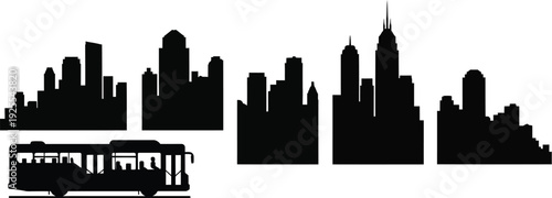 Clothing mannequin and apparel silhouette set, featuring six black vector icons of t-shirts, blouses, and tops on female and male torsos isolated on white.