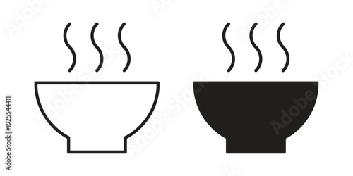 Soup icon vector isolated on white background. Simple icon set.