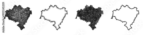 Sketch Dolnoslaskie outline map design set