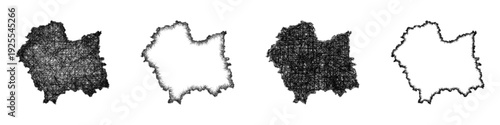 Sketch Malopolskie outline map design set
