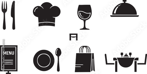restaurant table setting icons