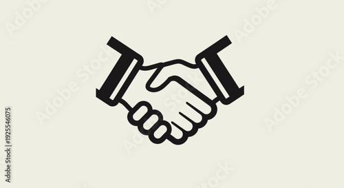 Professional Handshake Business Partnership Logo in bright studio