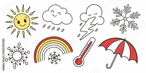 Weather icons for forecasting and climate education