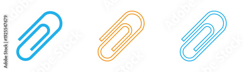 Colorful paperclip illustrations