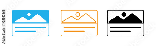 Three icons representing different image or user profile styles