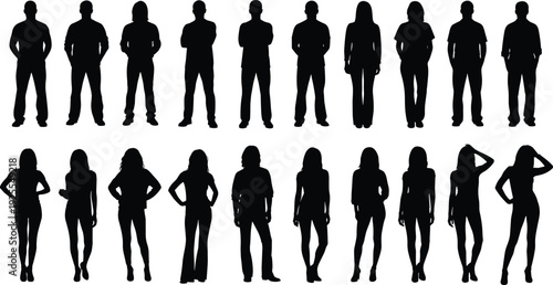 Black Tree Silhouette Collection Featuring Deciduous Coniferous Palm and Cypress Vector Isolated Icons Set for Landscape Design Architecture Graphics and Nature Illustration Projects