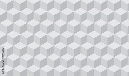 Subtle White Isometric Cube Seamless Texture – Minimalist 3D Geometric Pattern Background for Modern Branding, Web UI, Tech Design, Overlay 