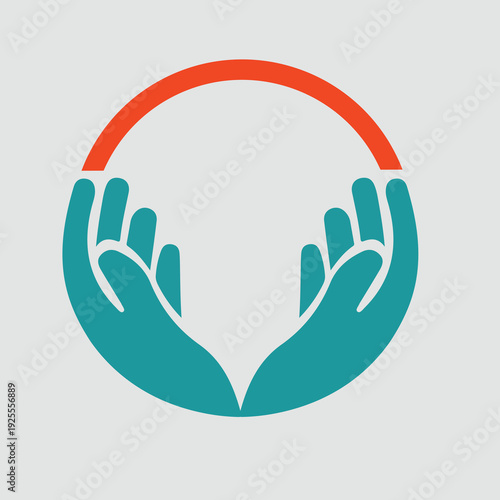 hand care logo design template. hand care vector icon illustration 