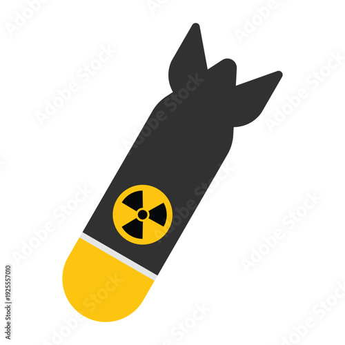 Atomic Projectile Bomb Weaponry Artillery Vector Illustration for Army Combat Tactical atomic projectile bomb weaponry artillery