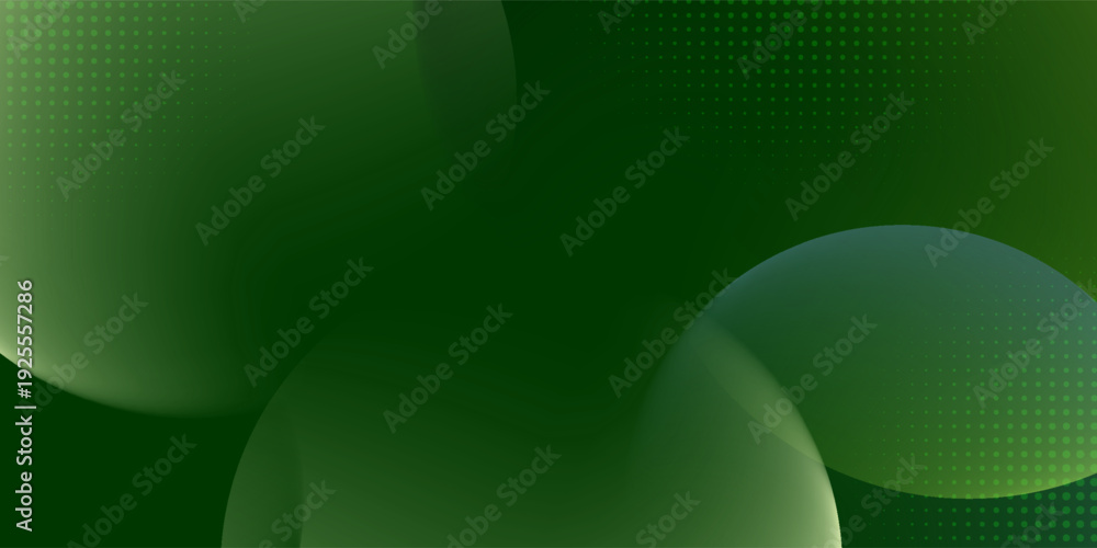 Obraz premium Abstract dark green circle geometric background. Simple overlap circle shapes pattern. Eps10 vector