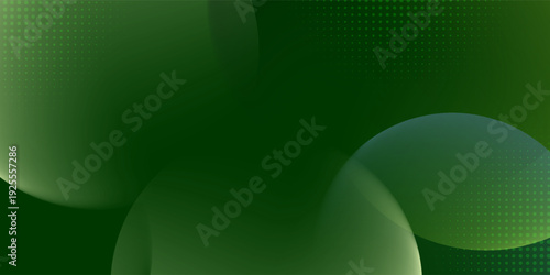 Abstract dark green circle geometric background. Simple overlap circle shapes pattern. Eps10 vector