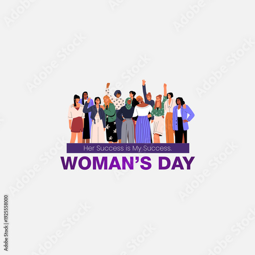 Modern Feminist Movement Social Media Bundle with Bold Colors and Diversity Inclusion Graphics