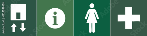 Directional and Service Icons for Public Navigation