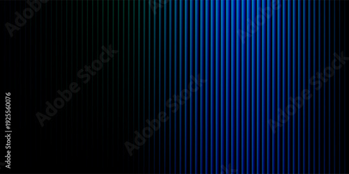 Futuristic neon texture with vibrant shades of blue green gradients and bright smooth fluted vertical lines. Bold dynamic design blending smooth tones and radiant colors for modern visual art project