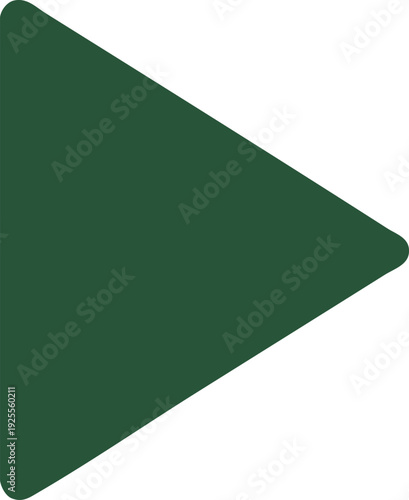 Simple Green Play Button Icon for Web or App Interface