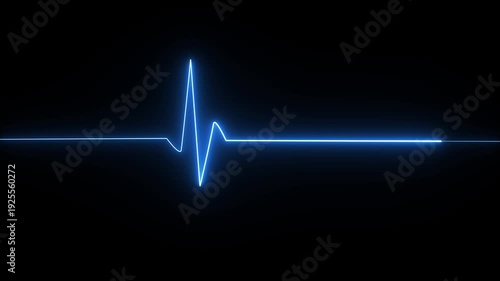 Neon heartbeat and pulse illustration background.,Heartbeat monitor pulse graphic neon glowing light animation