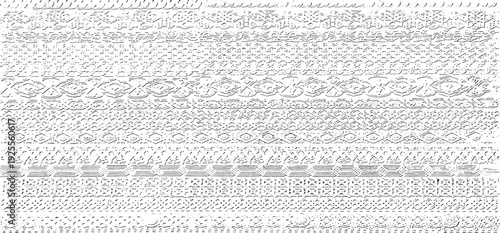 Grid spotted pattern. Abstract grunge halftone lined texture. Distressed uneven grunge fabric background. Abstract vector illustration.  Isolated on white. 