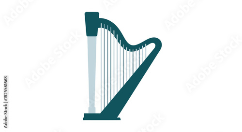 Harp Musical Instrument Stringed Illustration.