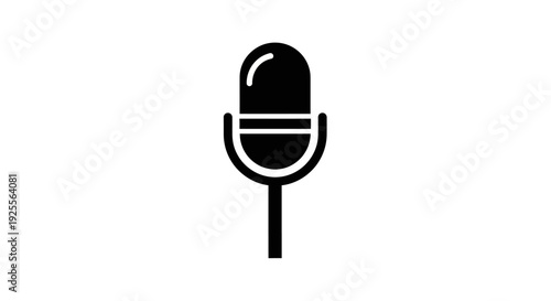Microphone Icon Simple Design Element.